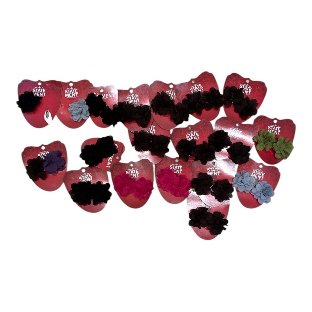 1.5” Chiffon Flowers - Mixed Lot - Hair Clip Headband DIY Accessories Supplies